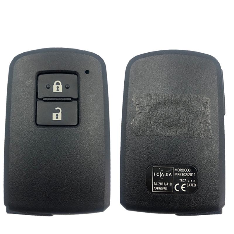 CN007158 Aftermarket 2 Button Key For Toyota Yaris Auris Smart Remote BA7EQ P1 88 DST-AES Chip 433MHz 89904-0D130 Keyless Go Aftermarket-1 pieces