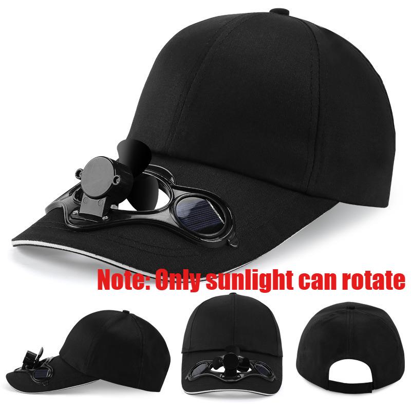Summer Men Women Sport Outdoor Sun Protection Baseball Hat Cap with Solar Sun Power Cooling Fan Cool Casual Sun Visor Cap