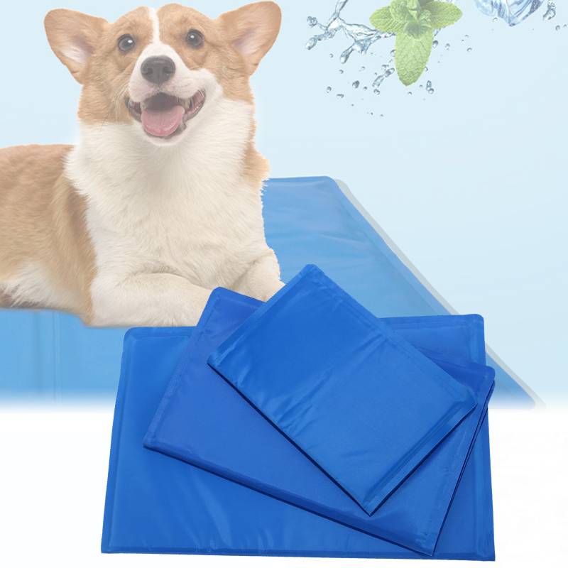 Pet Mat Gel Dog Cat Cooling Sleeping Pad Summer Pets Supplies Square Blue