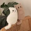 Cute Cat Plush Pencil Case With Zipper Organizer For Students And Gift Use