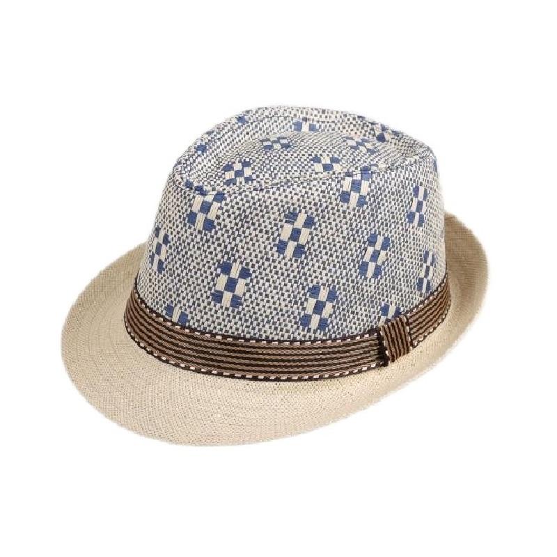 2025 New Korean Trendy Sun Hats British Top Hat Women's Men's Grometric Straw Hat Belt Jazz Hats Couple Beach Hat Fedoras Cap