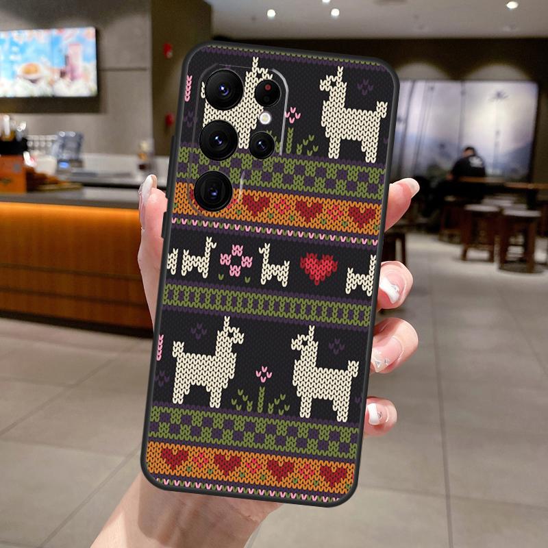 Llama Alpaca Pattern Phone Case For Samsung Galaxy S25 Ultra S24 S22 S21 S23 FE S9 S10 S20 Plus S24 FE Soft Cover