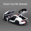 1:24 Scale Viper Hellcat Model Toy Car Alloy Body Sound Light Pull Back Doors Opened Supercar Toys Display Gifts Collection