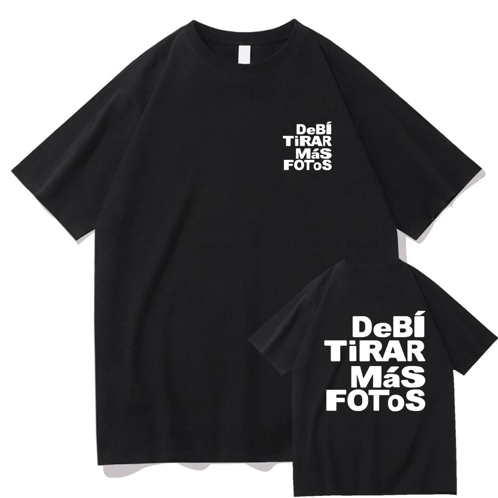 Debi Tirar Mas Fotos This Tshirt 2025 Bad Bunny New Album Men/women Clothing Harajuku Clothes Unisex Cotton Graphic T Shirts Top