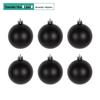 Black PVC Christmas Balls - Decorative Ornaments (6-15CM) for Tree Hanging and Scene Arrangement.