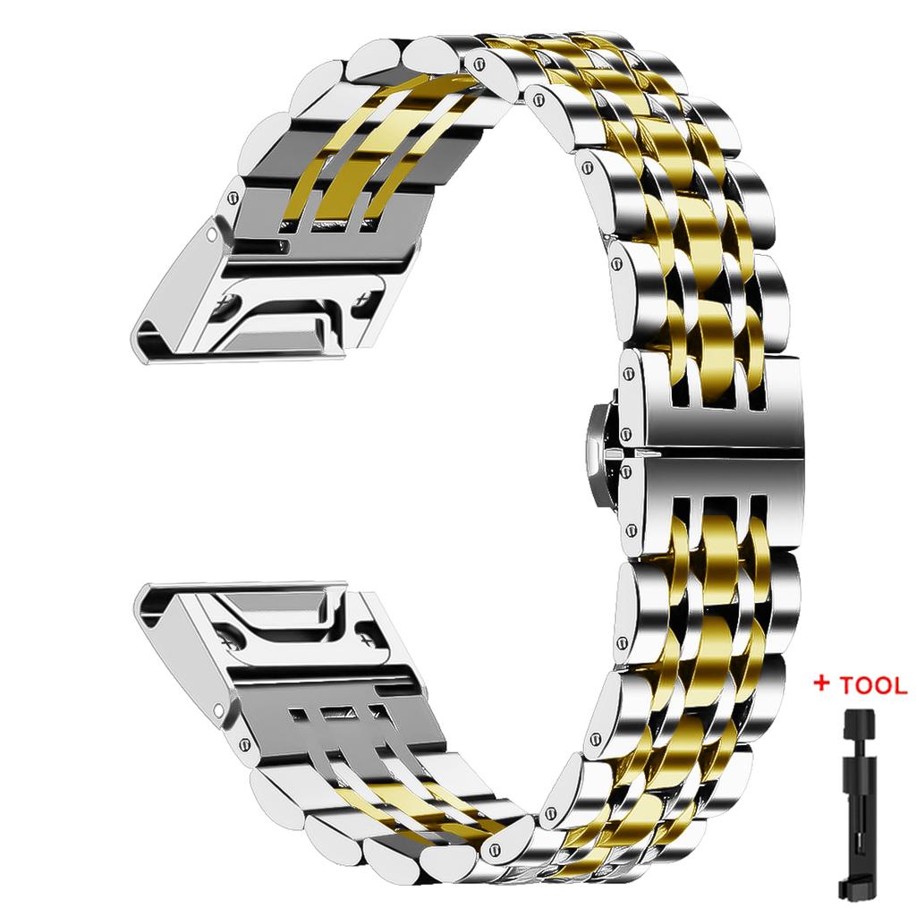 20 22 26mm Quickfit Watch Stainless Steel Strap For Garmin Fenix 8 7S 7x 7 6S 6X 6 Pro 5S 5X 935 945 Enduro Gen2 Metal Smartband