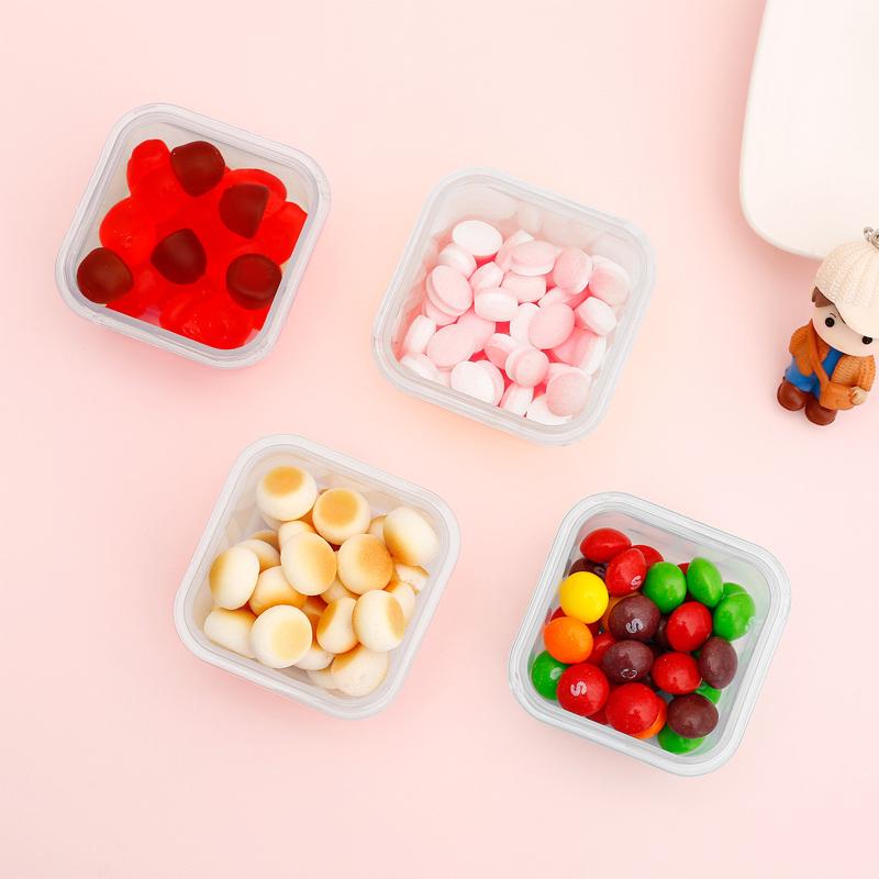 4pcs 60ml Mini Sauce Box Reusable Leak-proof Dishwasher Safe Condiment Containers With Lid For