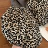 Women S Retro Leopard Print Beret Duckbill Cap Summer Thin Stylish