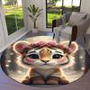 Cute pets Round Area Rug,Carpet Rug for Living Room Bedroom Sofa Playroom Decor,Non-slip Floor Mat