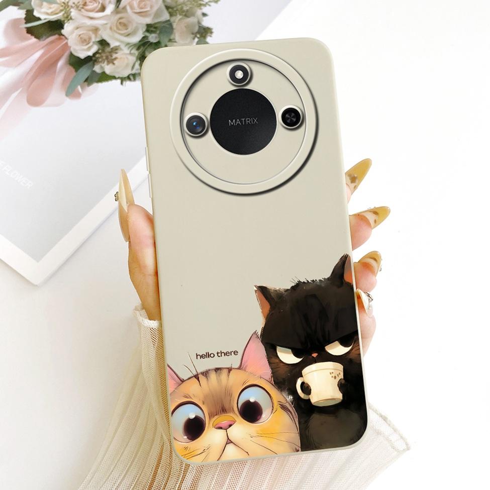6.8'' For Honor X9c Smart Case Silicone Fashion Luxury Cute Cartoon Painted Cover For Honor X9c Smart Funda