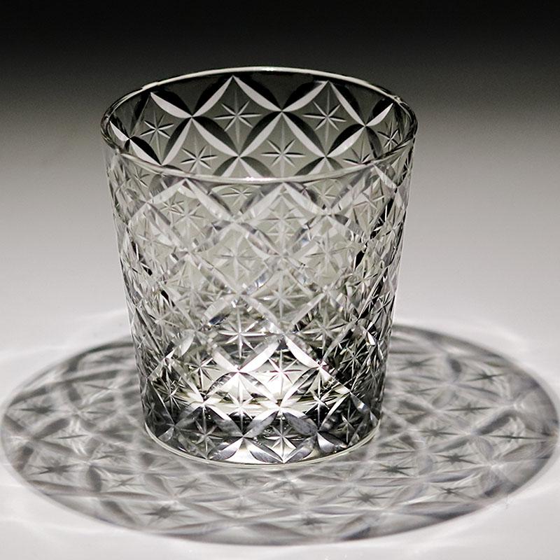 11 Oz 8.5 Oz Hand Cut Edo Kiriko Grey Crystal Glass Whiskey Tumbler With Hand Carved Star Pattern Unique Bourbon Glass Tumbler