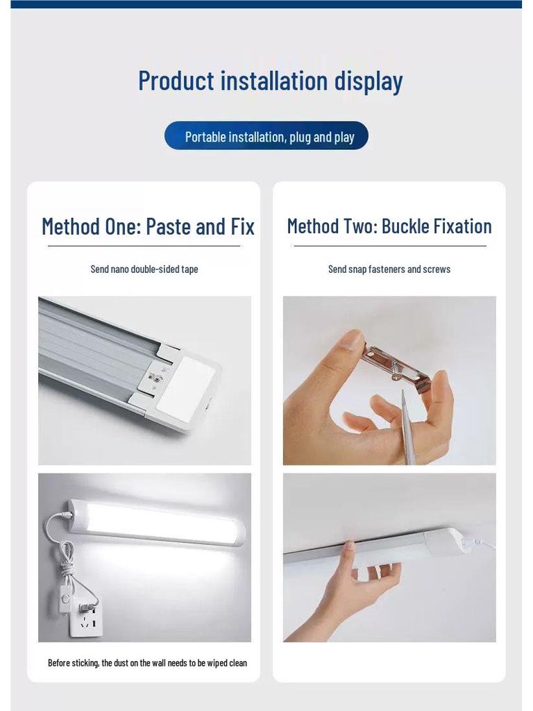 Plug-in Type Desk Lamp with Energy-Saving Fluorescent Tube for Dorms and Homes