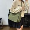 Canvas Bag Messenger Bag Fashion Simple Shoulder Bag Large Capacity Women's Bag Commuter Bag