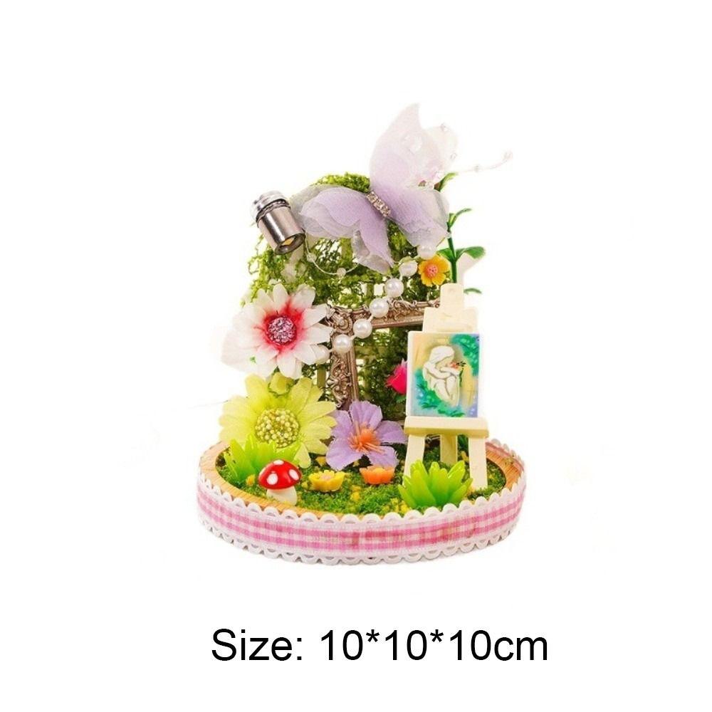 Wooden Material DIY Miniature Kit 3D Stereoscopic Art Craft Garden Miniature Model Kit Collectible Ornament