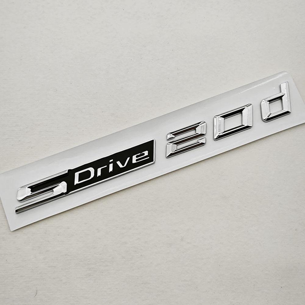3D ABS Auto Styling Logo sDrive 20i 20d Emblem Abzeichen Aufkleber Für BMW X1 X2 X3 Z4 Kofferraum Kotflügel Aufkleber Glänzend Schwarz Silber Zubehör