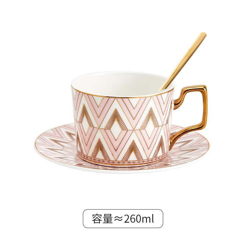 Light Luxury Coffee Cup And Saucer Set, Wedding Gift, Ceramic Bone China High-End Exquisite Latte Cup, Afternoon Tea Coffee Cup