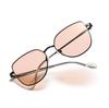 Metal Cat Eye Glasses Women'S Large Frame Sunglasses Color Film Sunglasses Men'S Simple