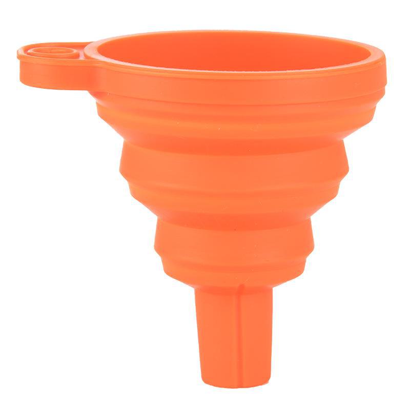 Silicone Folding Funnel with Long Neck - Telescopic and Thickened for Kitchen Liquid Filling