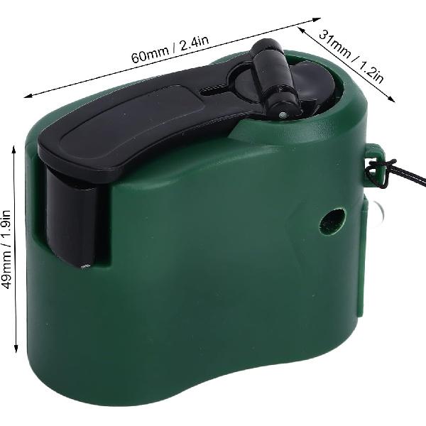 USB Hand Crank Portable Cell Phone Charger with LED Light - 5V Output for Hiking, Camping, Emergency