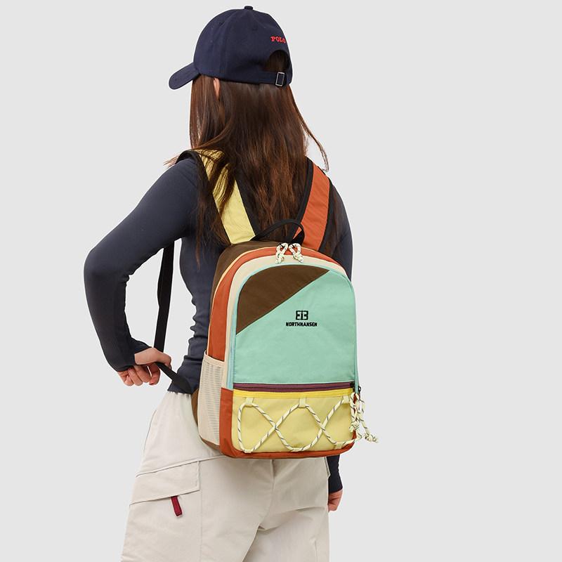 Schoolbag Outdoor Mountaineering Lightweight Backpack Sports Contrast Color Niche Design Travel Backpack College Student Class School Bag Female