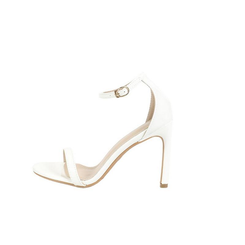 Mode FHC Weiches PU-Leder Hochhackige Sandalen,Damen Knöchelschnalle Sommerschuhe,Offene Zehenpartie,Damenfußbekleidung,Schwarz,Weiß,Aprikose,Dropship