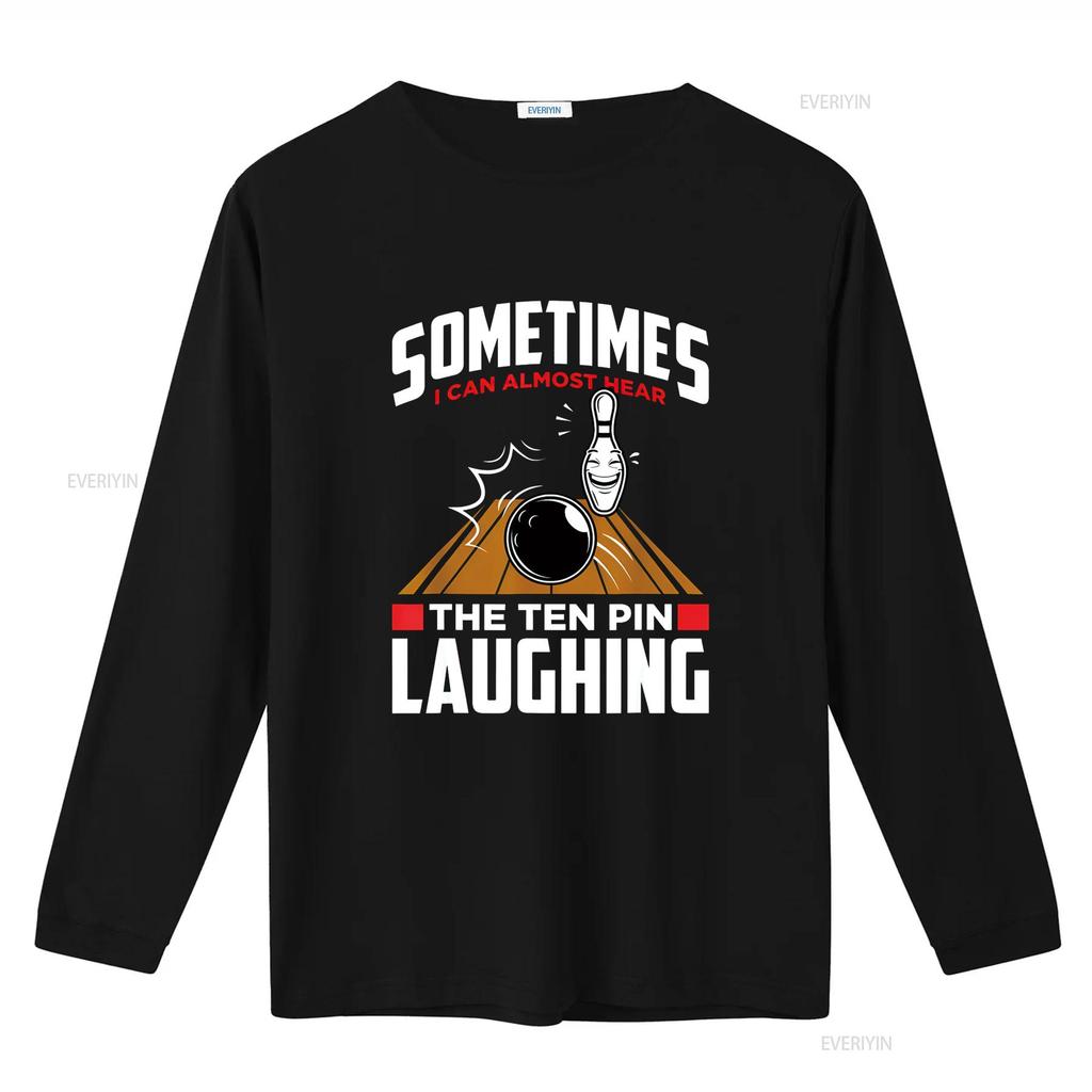 Hear The Ten Pin Laughing Funny Bowler Bowling T Shirt vintage Washed Unisex Soft Stylish Versatile Top For Everyday Wear