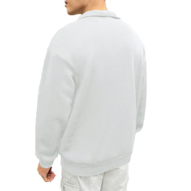 Men's Retro Stand-Up Collar Half-Zip Hoodie - Casual Loose Fit