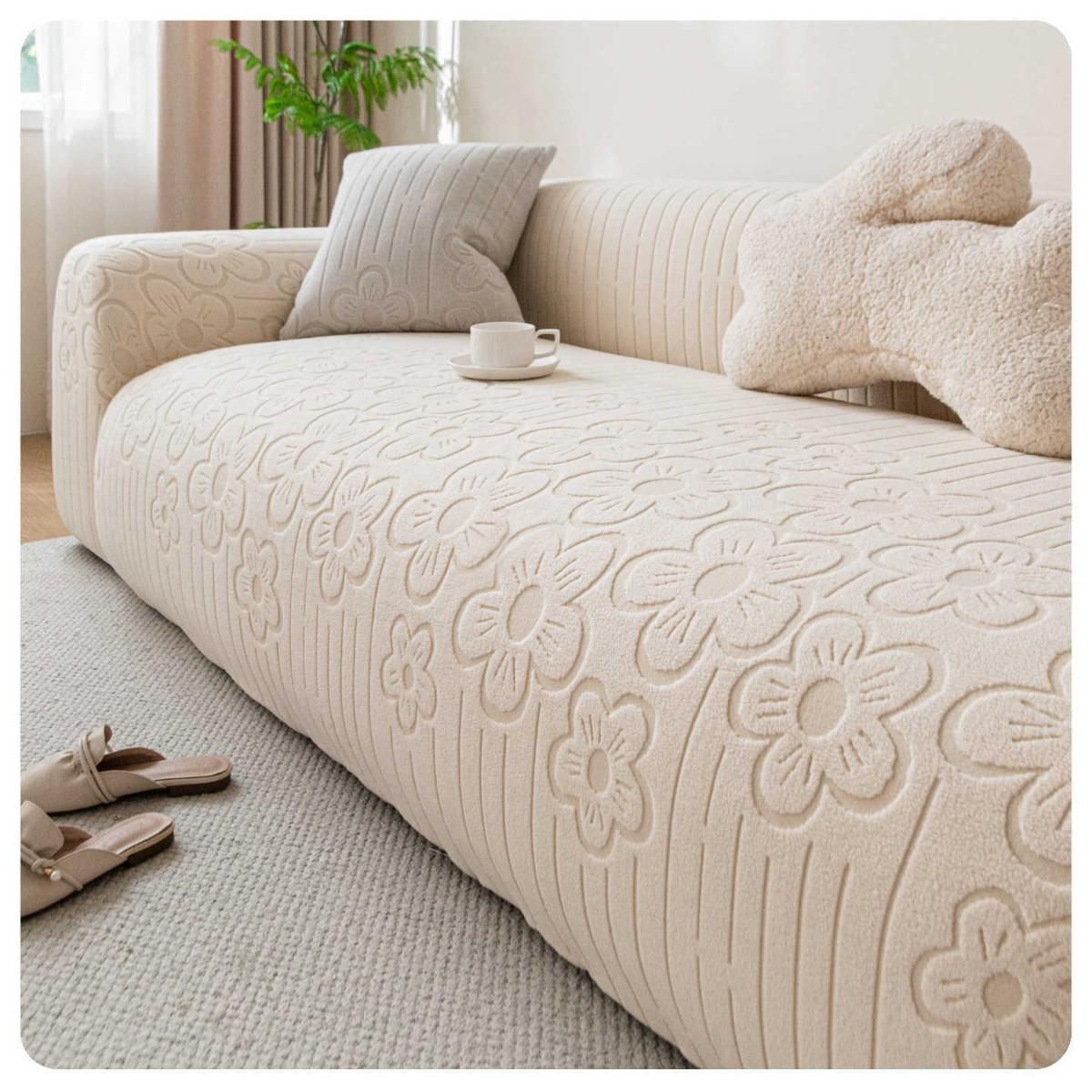 

A New Full Bag Thickened Anti Cat Scratch Protective Cover with A Retro and High End Sofa Cover Suitable for Lazy Sofa Covers 90-140cm