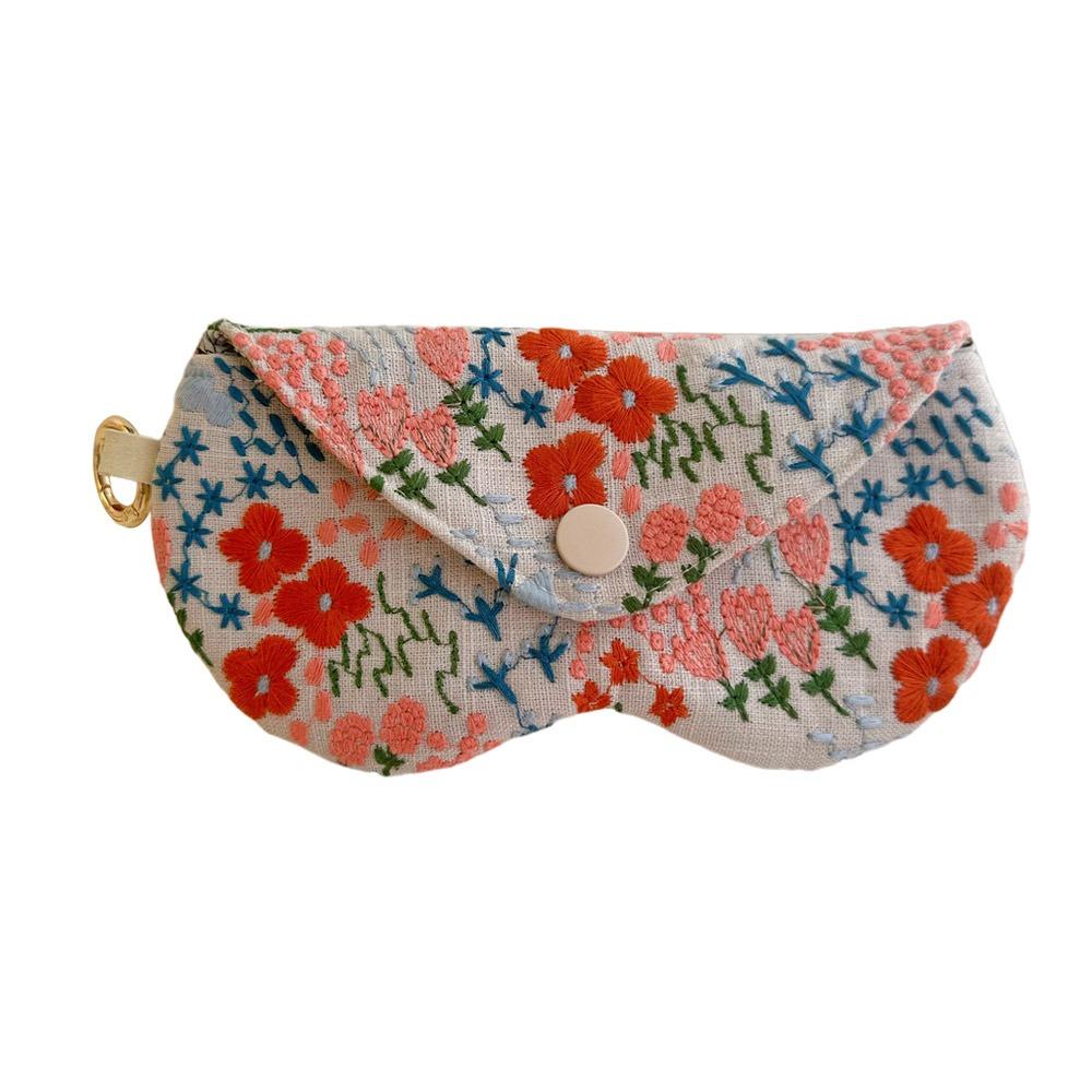 

with Keyring Sunglasses Pouch Portable Hanging Sunglasses Eyewear Accessories бежевый