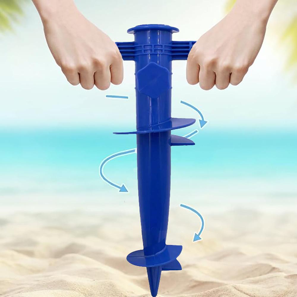 1 Stück Schirm Sandanker Basis Verstellbar Kunststoff Sonne Strand Terrasse Sand Boden Befestigungswerkzeuge Anker Ständer Erdspieß Bohrer Werkzeuge Sonnenschein