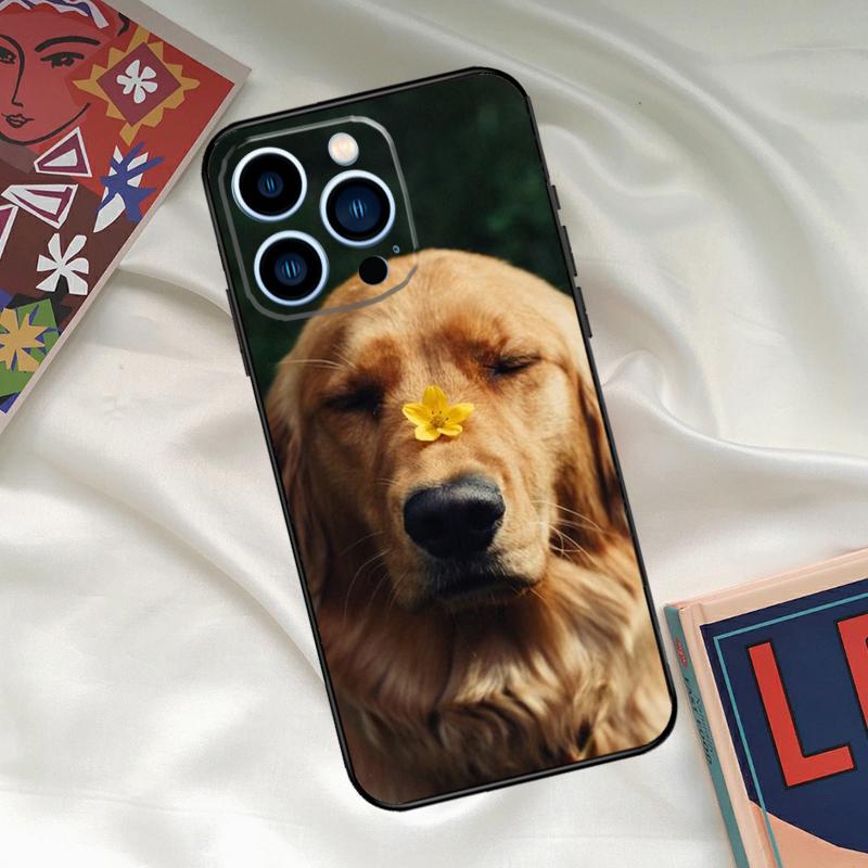 Golden Retriever Friend Phone Case For iPhone 16 15 14 13 12 11 17 Pro Max 15 16 Plus 12 Mini 16e 17 Air Funda Cover
