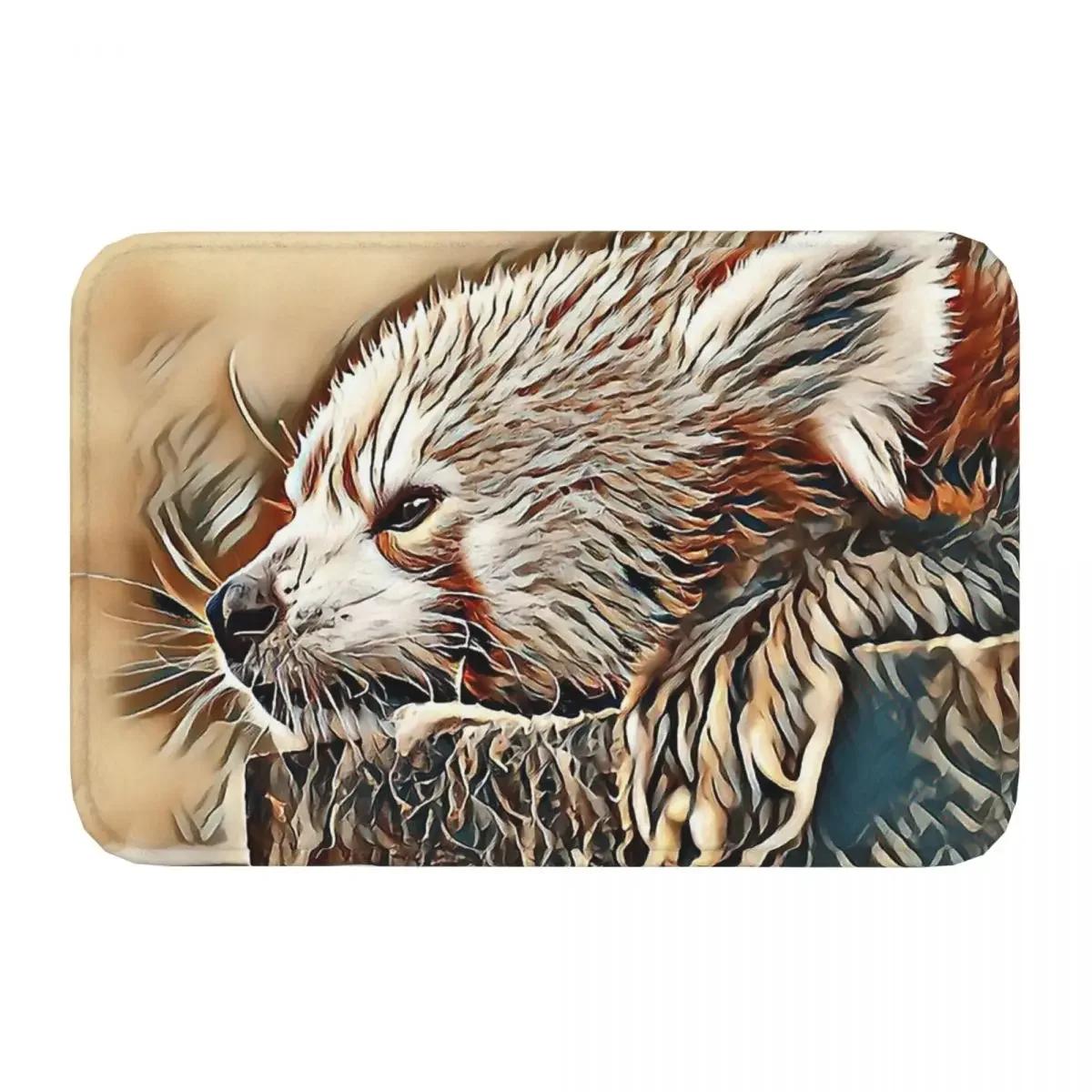 

Non-Slip Carpet Resting Red Panda Doormat Bedroom Kitchen Mat Welcome Home Rug 40cmx60cm
