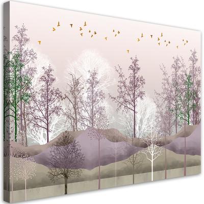 Canvas Print Birds Over the Forest