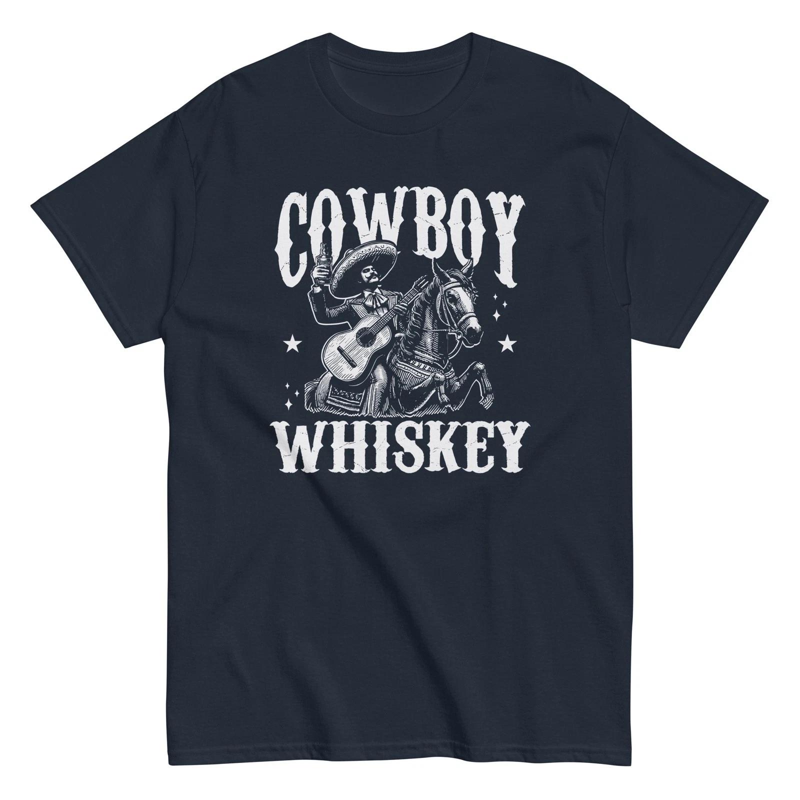 Cowboy Whiskey Shirt Retro Western Graphic Whiskey Lover Gift 4XL