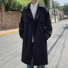 Abrigo de Pana Grueso Holgado para Hombre Talla Grande Otoño e Invierno Abrigo Largo Medio y Largo para Hombre Abrigo de Rodilla Doble Botonadura para Hombre