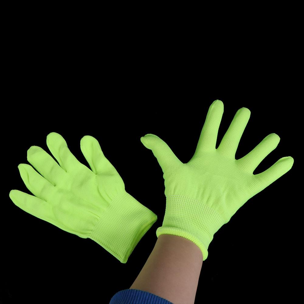 1 Pair Breathable Green Gloves Anti-Slip Neon Glove Fluorescent Gloves Party Supplies