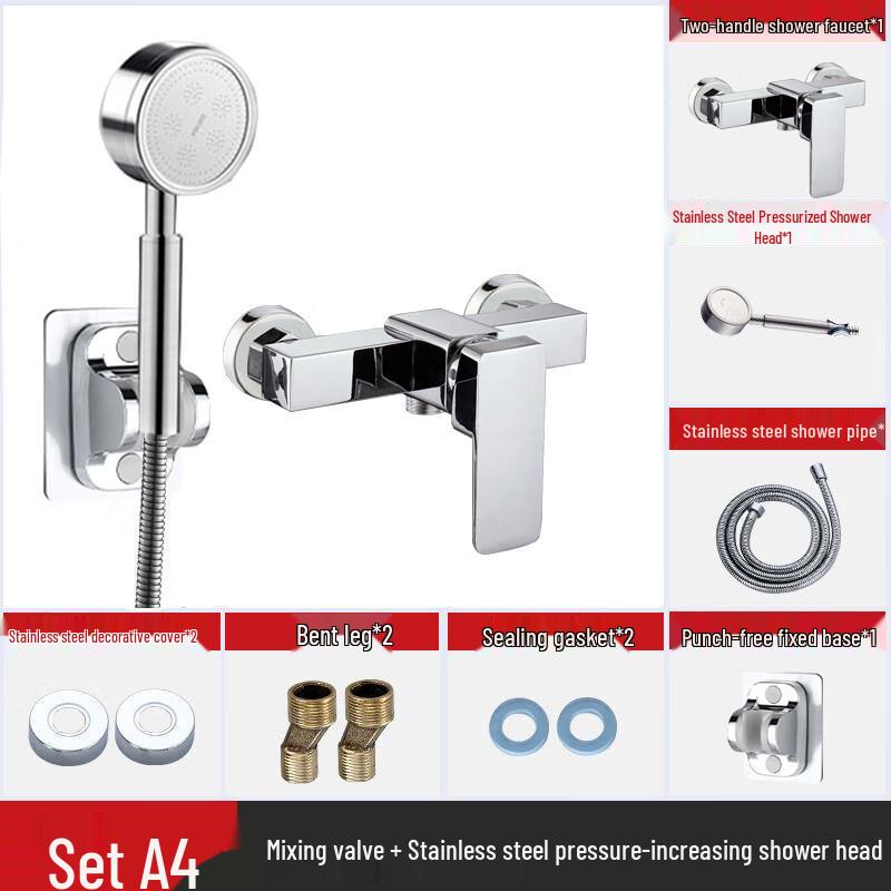 Wall-Mounted Dual Outlet Shower & Bathtub Mixer Faucet