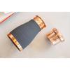 Pure Copper Bedroom Bottle with Inbuilt Glass, Grey Silk Finish Hammered Design - Drinkware & Storage Purpose, Volume 900 ml