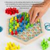 Kid Chain Triangle Chess Social Board Game Battle Chess Game Wooden Toy for Parent-Phild Interaction Family Party Logic Thinking