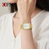 Women's Retro Square Watch Simple Three Needle Waterproof Calendar Display Light Luxury Elegant Quartz Watch