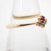 [Pre-owned] K10PG Ruby and White Sapphire Ring/Size 5/j36-4