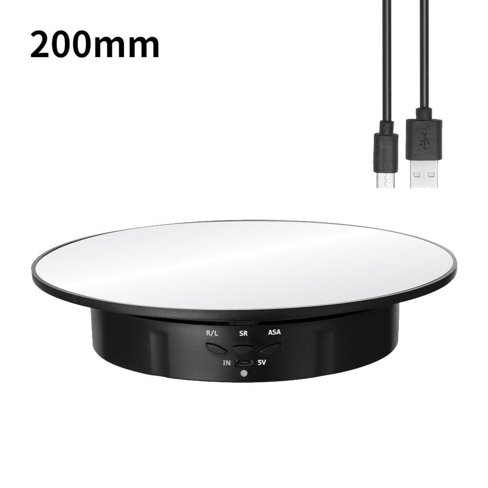 "Dual-Powered 360° Rotating Display Stand, High-Capacity 22lbs, 7.9"" Mirror, Perfect for Versatile Use (Cakes/Jewelry/Photos)