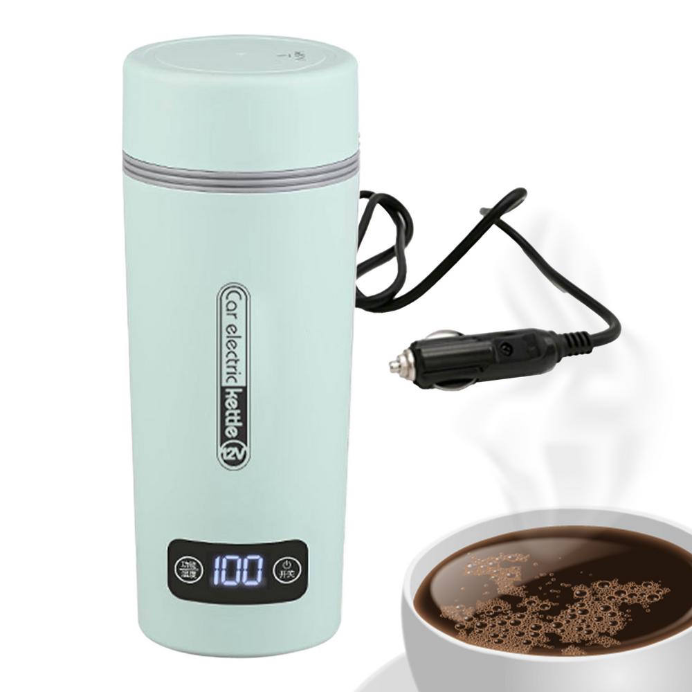 Coffee Mug 12V/24V Stainless Steel 450ML Car Heating Cup Electric Kettle Water Warmer Bottle With 4 Temperature Settings