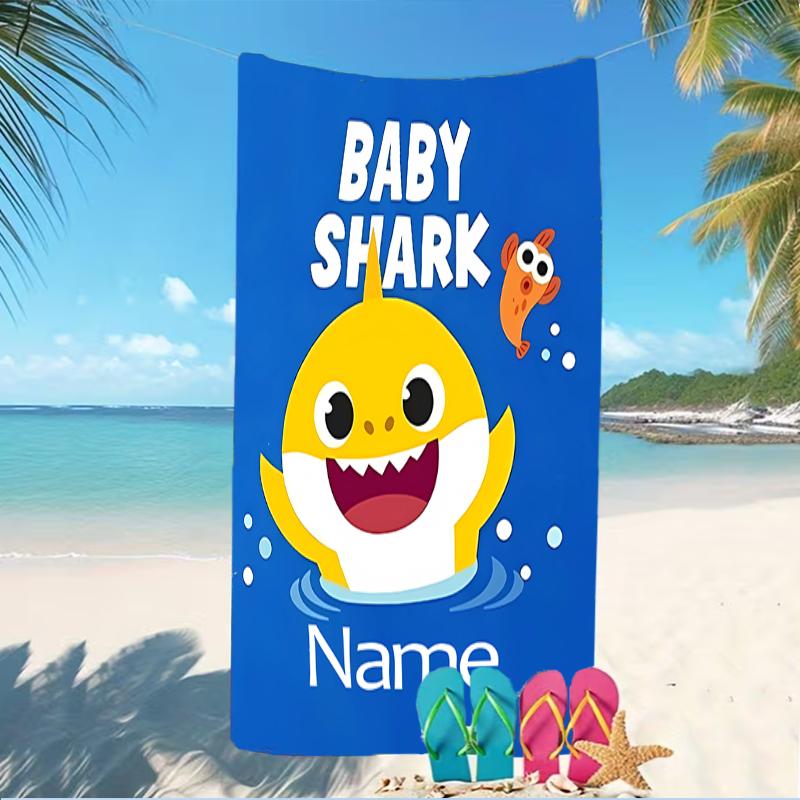 Customizable personalized beach towels Cute Shark themed designs.Suitable for the beach, yoga, sports;ideal as beach accessories
