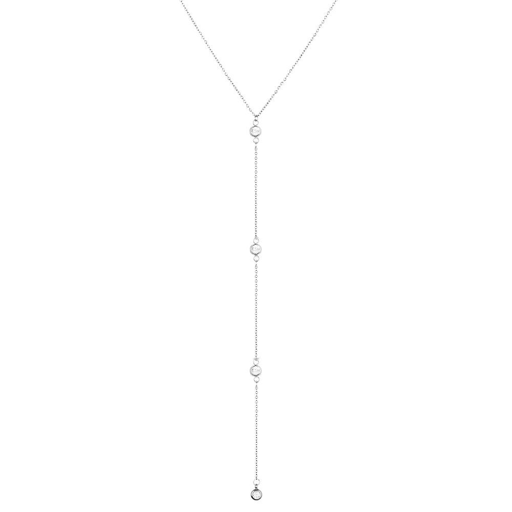 

Trendy stainless steel tassel chain long crystal body chain suitable for women s fashionable beach sexy body jewelry accessories