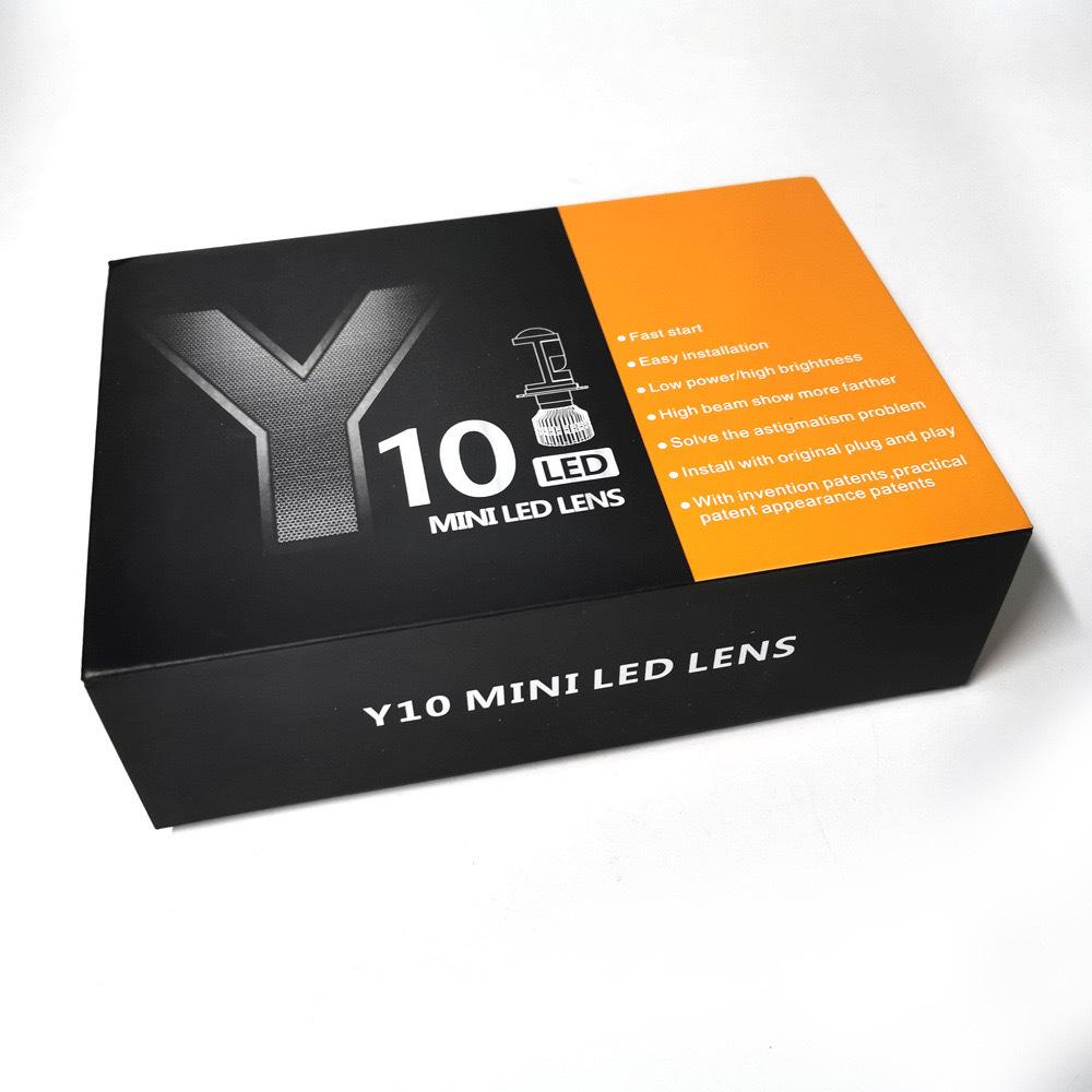 Y10Pro Lens H4 H7 Double Light Super Bright Mini Fish Eye Condenser Motorcycle Car Led High Beam Universal Headlight