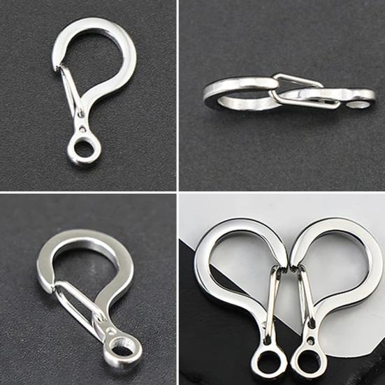Carabiner Clip Pendant Clasps Spring Ring Jewelry Clasps Titanium Alloy Necklace Connector for Jewelry Bracelet Making