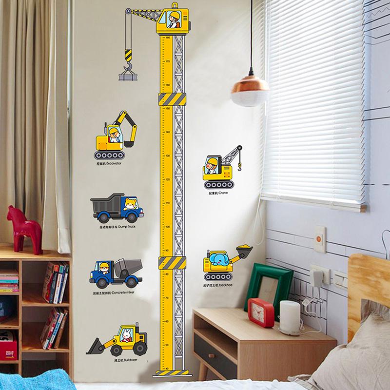 Cartoon Animals Height Measure Wall Sticker Dinosaur Panda Wall Sticker For Kids Room Nursery Child Growth Ruler Growth Chart