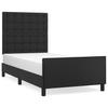 Bed Frame with Headboard Black 90 x 200 cm Faux Leather