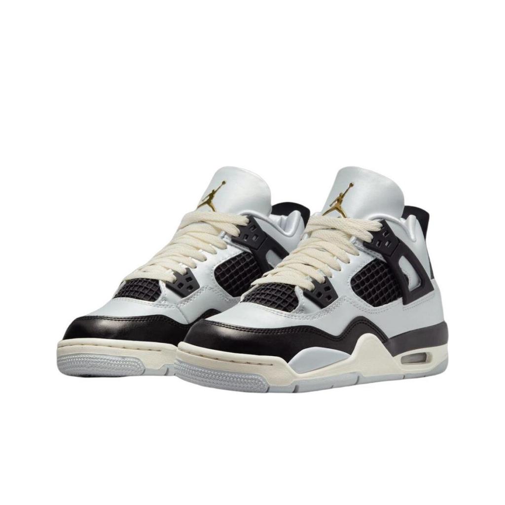 Air Jordan 4 Retro GS Platinum Gold Dětské tenisky Šedá Pure-Platinum Metalická-Zlatá FZ8585-070